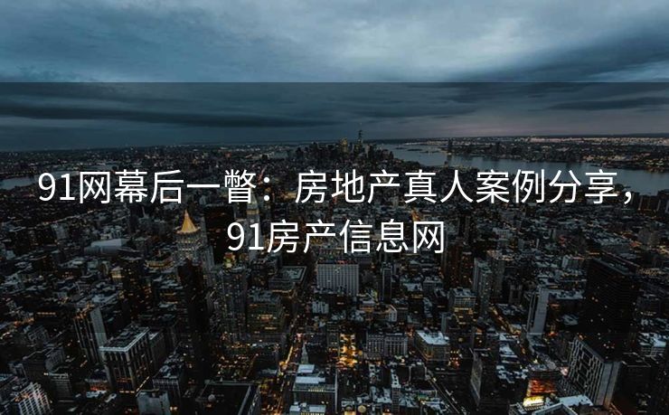 91网幕后一瞥：房地产真人案例分享，91房产信息网